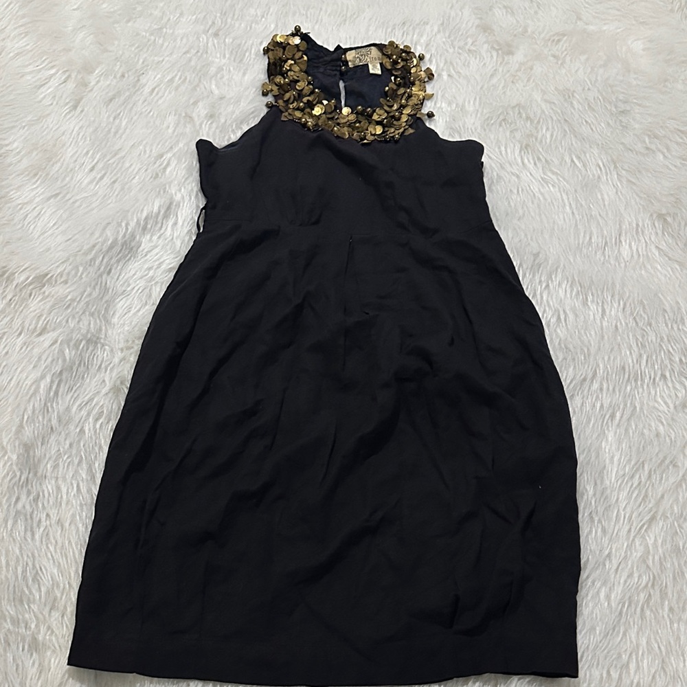Free People Black Dress with Gold Accents